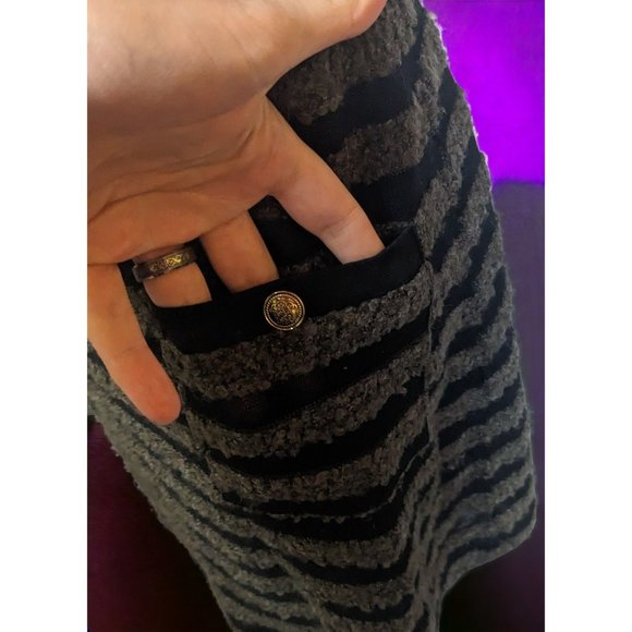 Monteau Striped Gothic Mod Dress - Picture 3 of 15